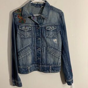 Mavi Jeans & Co Jean jacket, embroidered, Sz Large* See measurements
